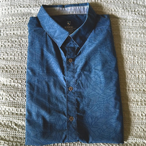 Kuhl Other - Kuhl Blue Pattern Casual Button Down Shirt XL